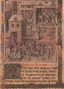 unknow artist bild av en stad fran senare delen av 1400 talet painting